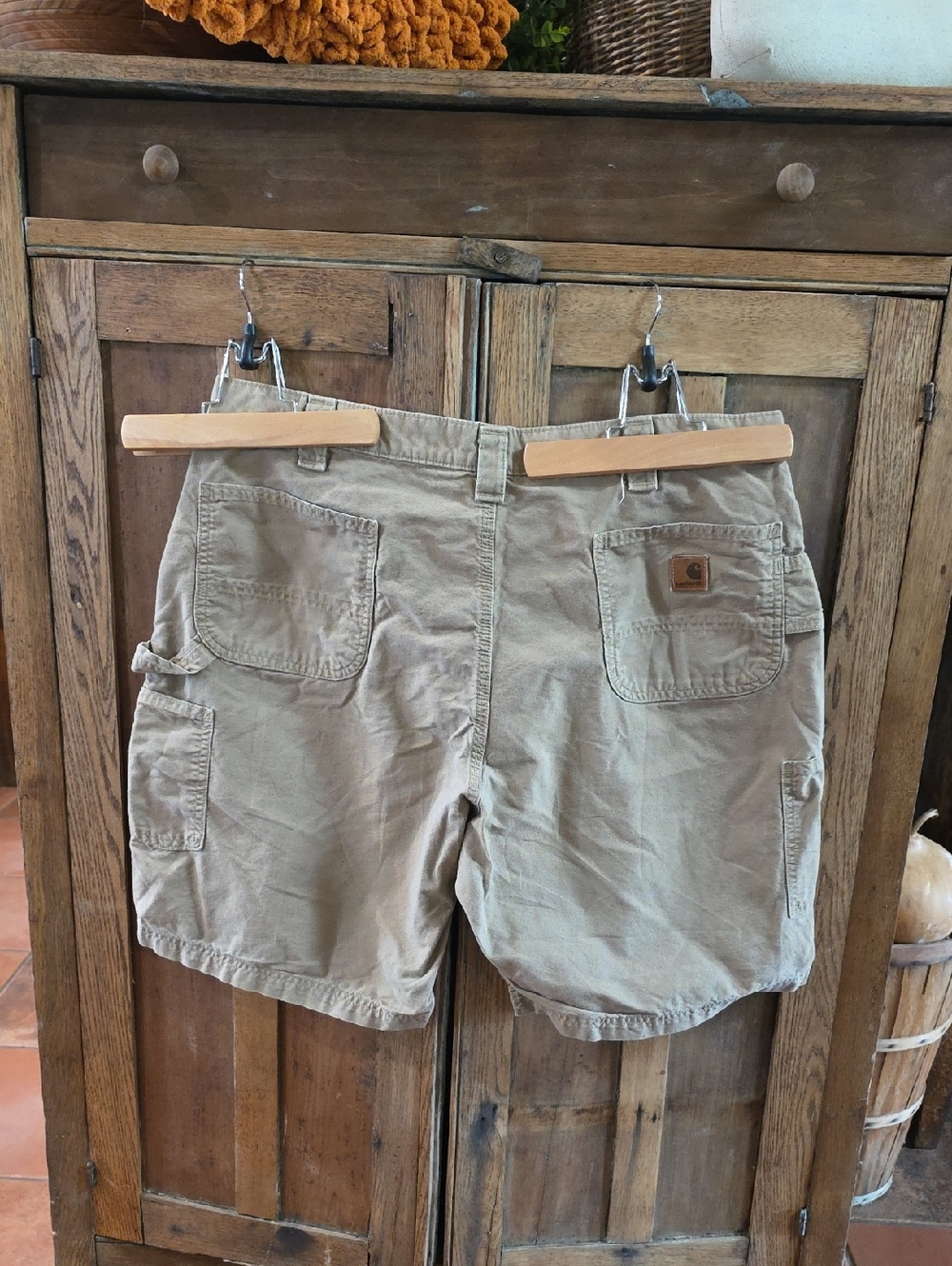 Carhartt Men’s Khaki Work Shorts - Heavy-Duty Cotton
